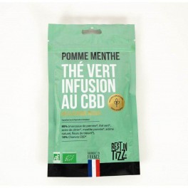 Infuso di menta e mela CBD biologico di Tizz Stilla | Grossista di prodotti alimentari CBD | Greenvillage.fr