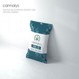 Sachet bonbons durs Herbes Alpines - Cannalys | Produit alimentaire au CBD | Greenvillage.fr