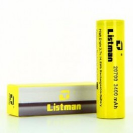 Batterie Listman 20700 - 3400mah (40A) (Par 2)