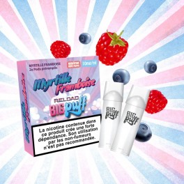 Pod Myrtille Framboise - Big Puff Reload (Pack 2) | Grossista di sigarette elettroniche usa e getta | Greenvillage.fr